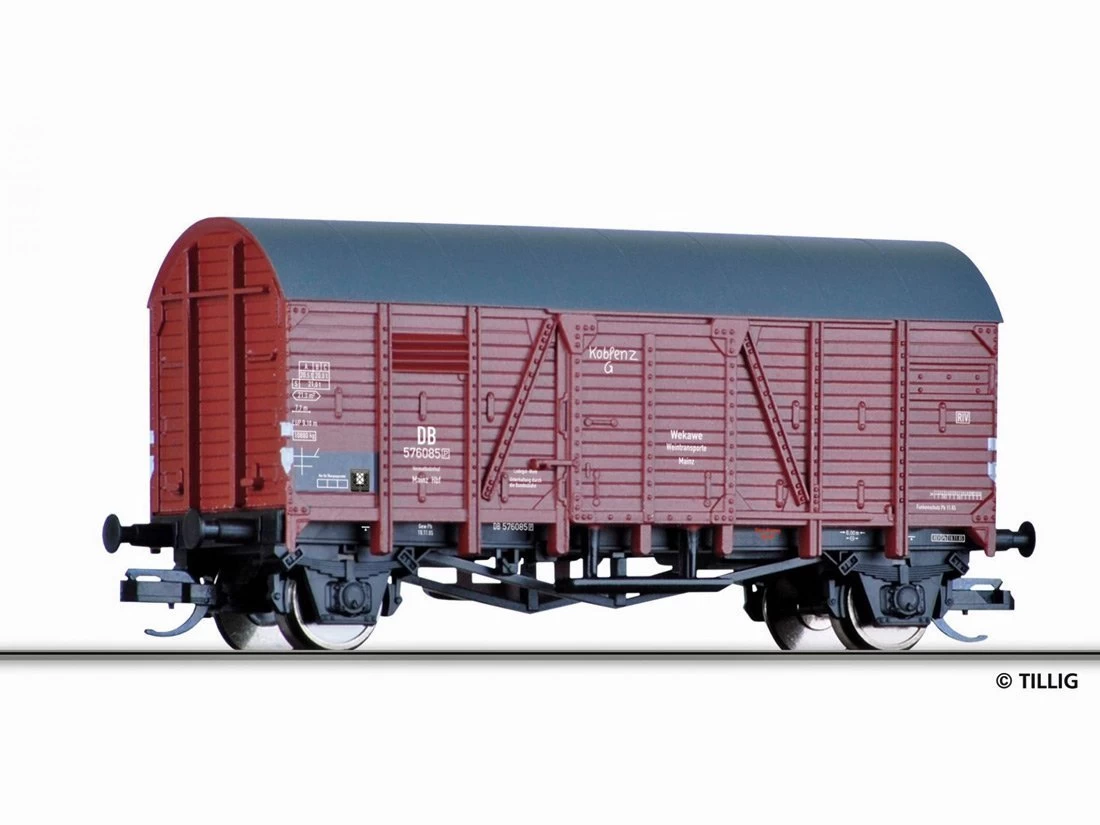 Tillig 95234 Gedeckter Güterwagen Wekawe Weintransporte Mainz DB TT 3 Tillig 95234 Gedeckter Güterwagen Wekawe Weintransporte Mainz DB TT