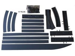 Tillig-87112 Gleis Trambahn H0m Ausweiche Links Asphalt