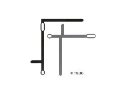 Tillig-87981 Gleis Trambahn H0m Kontaktbleche 10x