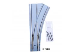 Tillig-87099 Gleis Trambahn H0m Parallelweiche R 204 Rechts Asphalt