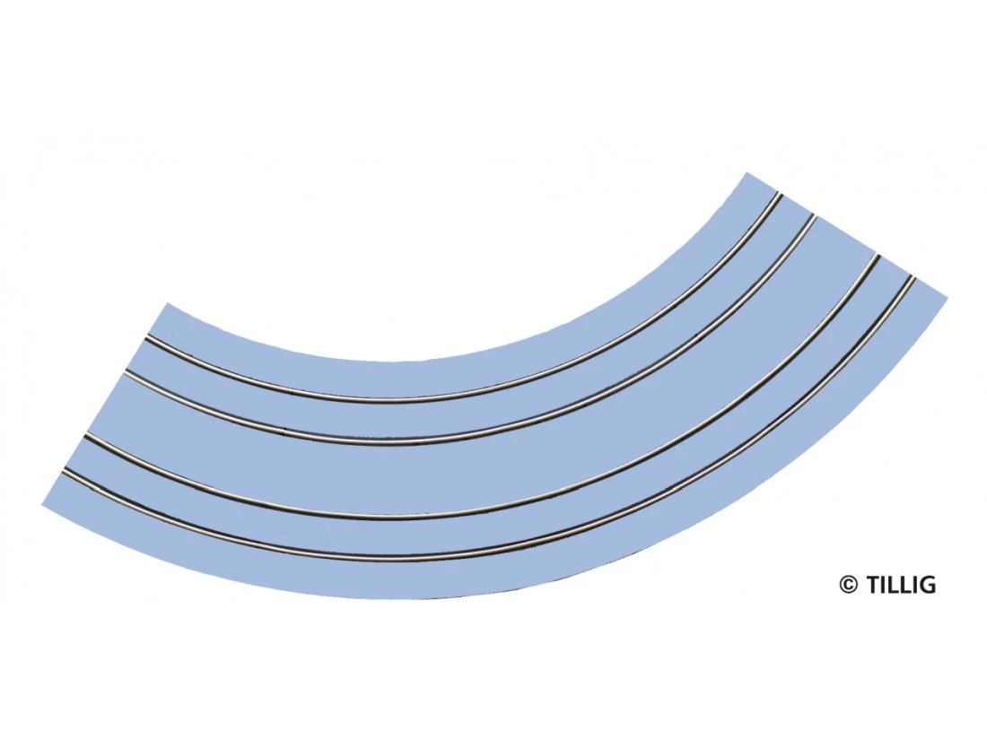 Tillig-87267 Gleis Trambahn H0m R204/250 90 Grad Asphalt 3 Tillig-87267 Gleis Trambahn H0m R204/250 90 Grad Asphalt