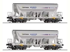Tillig 01054 Güterwagenset Selbstentladewagen Elbekies Captrain 2x Spur TT