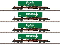 Märklin 82290 Güterwagenset Taschenwagen Tuborg Carlsberg AAE Cargo 4x Spur Z