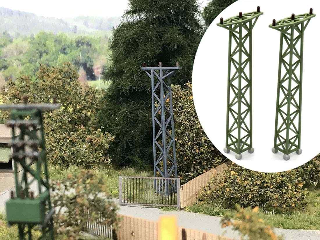 Modellbahn Union MU-TT-A50319 TT Mittelspannungsmast Nr.2 2x Fertigmodell 4 Modellbahn Union MU-TT-A50319 TT Mittelspannungsmast Nr.2 2x Fertigmodell – Bild 2