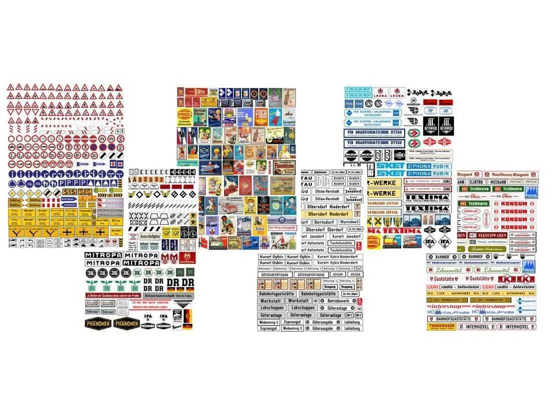 Loewe 9039 TT Schilder Tafeln Reklame Sächsische Schmalspurbahnen Weißeritztalbahn 3 Loewe 9039 TT Schilder Tafeln Reklame Sächsische Schmalspurbahnen Weißeritztalbahn