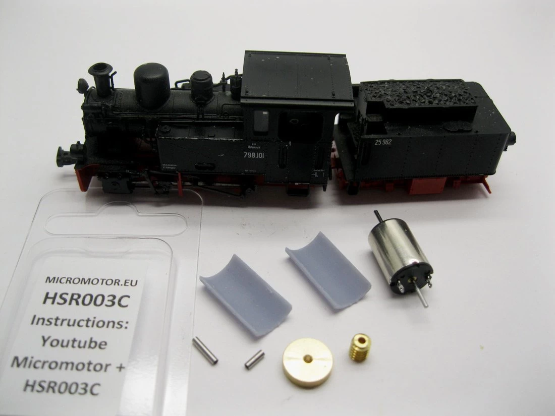 Micromotor HSR003C Umbausatz Glockenankermotor Roco H0e Dampflok 3 Micromotor HSR003C Umbausatz Glockenankermotor Roco H0e Dampflok